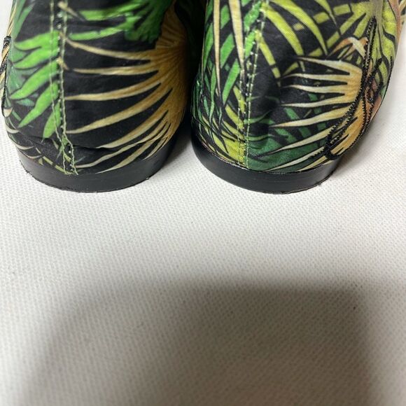 Sam Edelman Felicia tropical prints ballerina flats  black leather trim SZ8M - Picture 4 of 10